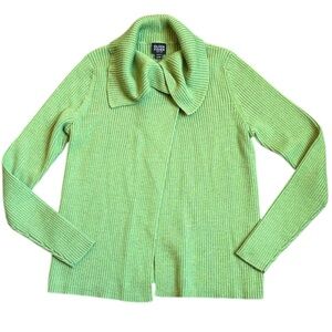 Eileen Fisher 100% Merino Wool Sweater Women’s PS Green Cowl Neck